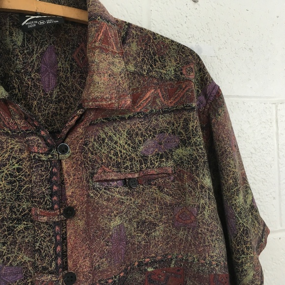 Vintage 80's Chinese-inspired Crop Top - Picture 7 of 8